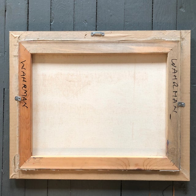 Vintage Original 1970’s Female Reclining Nude Interior Painting For Sale - Image 4 of 6