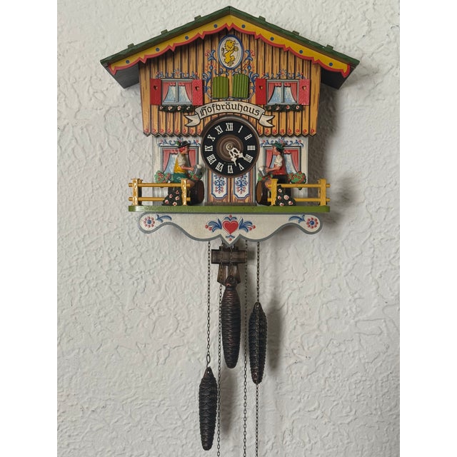 1970s West German Hofbräuhaus Chalet Cuckoo Clock For Sale - Image 9 of 9