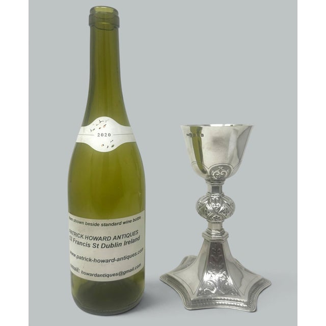 Antique Vintage Sterling Silver Wine Religious Goblet Chalice Irish 1912. 12ozs For Sale - Image 9 of 11
