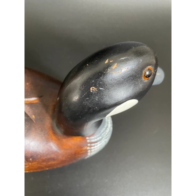 Vintage Hand Carved Canada Goose Wood Decoy For Sale - Image 9 of 12