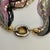 1980s Statement Torsade Necklace Jay Feinberg (Jay Strongwater) Pink Purple Rhinestone Clasp For Sale - Image 6 of 10