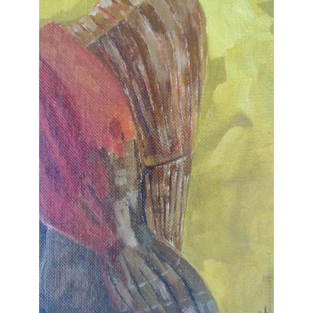 "Spreening Sparrow" (After Morris Graves) Original Oil by Anita Blythe 8 X 10 For Sale - Image 9 of 9