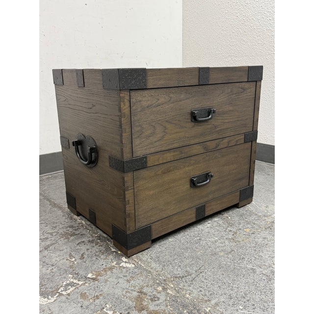 Restoration Hardware Restoration Hardware Heirloom Silver-Chest Closed Nightstand For Sale - Image 4 of 12