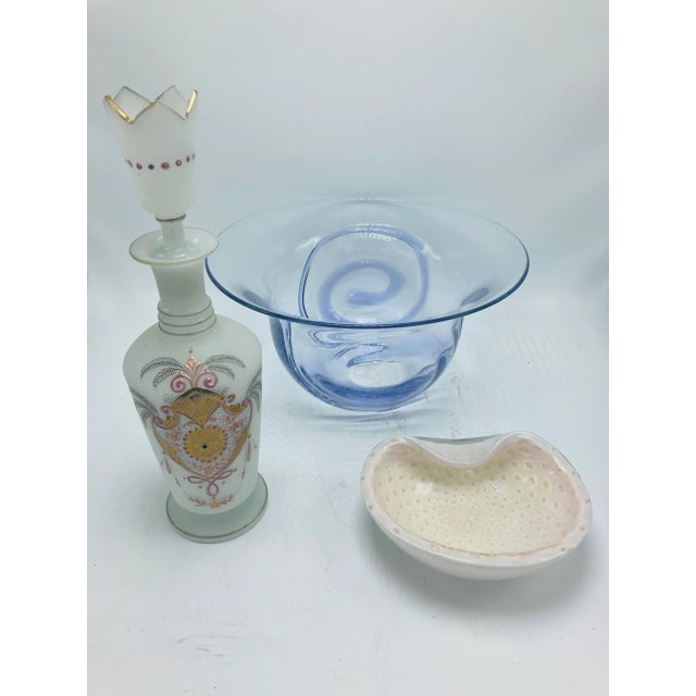 Vintage Bristol Glass Bottle For Sale - Image 9 of 10