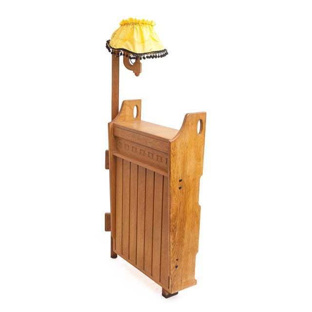 1950s Bar Cabinet with Floor Lamp by Guillerme et Chambron, 1950s For Sale - Image 5 of 13