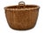 Outstanding Large Size Antique American Hand Woven Ash Wood Splint Maine Apple Farm Harvest Basket For Sale - Image 10 of 18