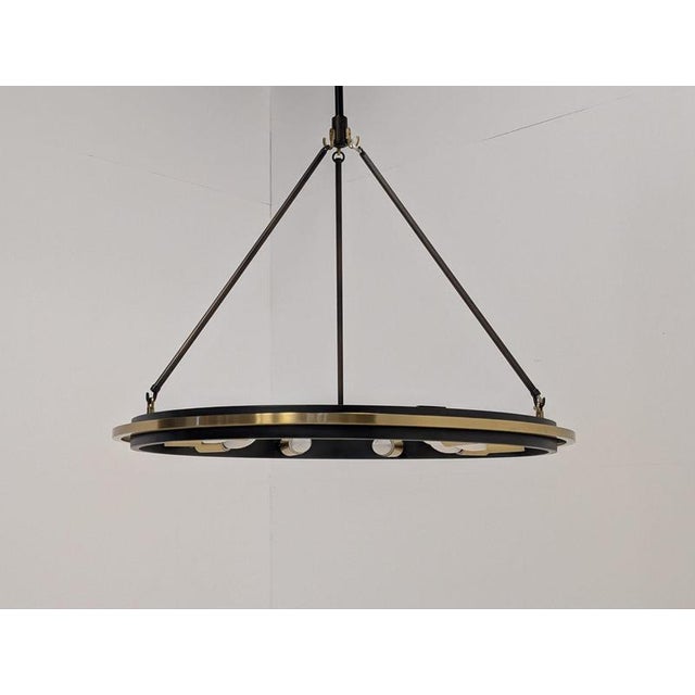 Metal Chambers 9 Light Chandelier from Hudson Valley Lighting For Sale - Image 7 of 13