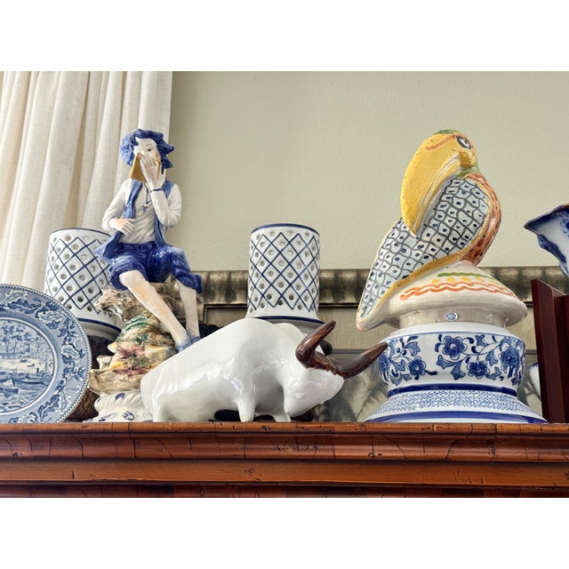 Val's Dollhouse is proud to present an utterly unique conversation piece in the form of a vintage Mid-Century pottery coin...