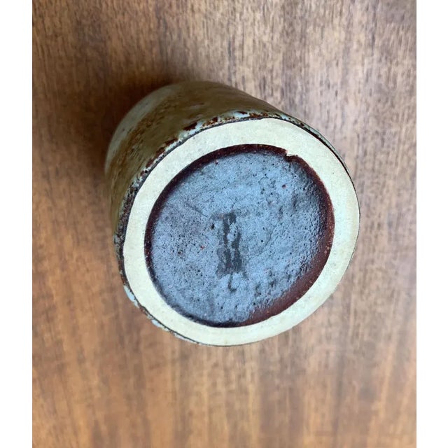 Beige Mid-Century Minimalist Pottery Vase from Ruscha, West Germany, 1960s For Sale - Image 8 of 12