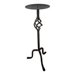 Wrought Iron Candle Stick Holder For Sale