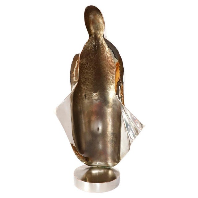 1970s 1970s Los Castillo Mexican Silver Plate Virgin Sculpture For Sale - Image 5 of 5