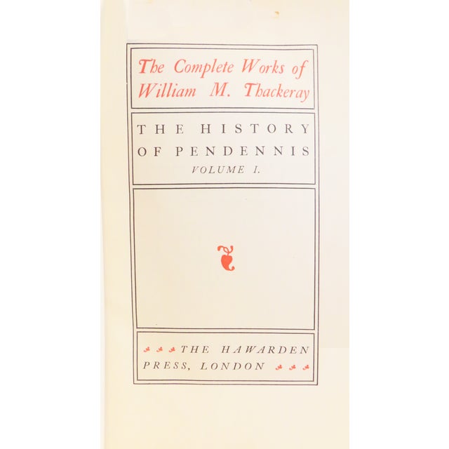 Victorian C1890 Limited Edition Thackeray's Works, Vol 1 & 2 For Sale - Image 3 of 4
