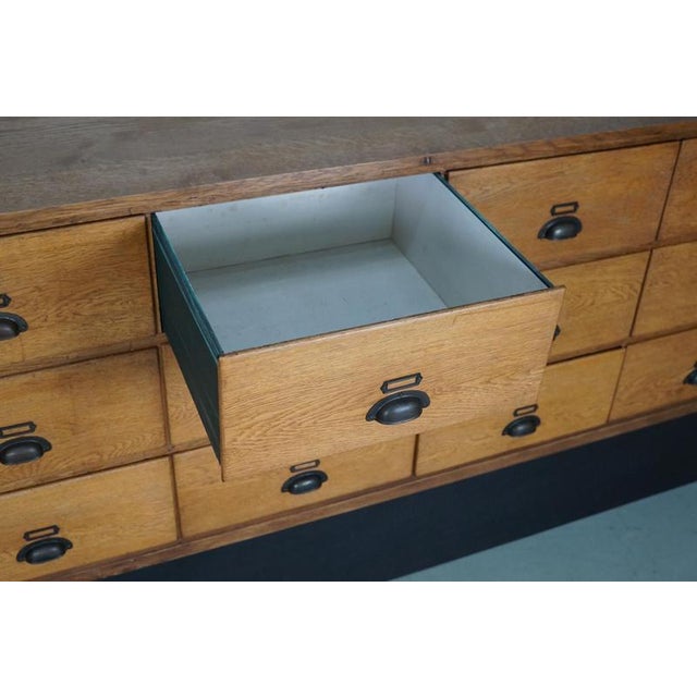 Large Vintage Dutch Oak Shop Cabinet, 1950s For Sale - Image 10 of 18