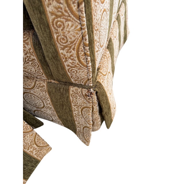 Custom Rolled Arm Club Chairs - A Pair For Sale - Image 9 of 10