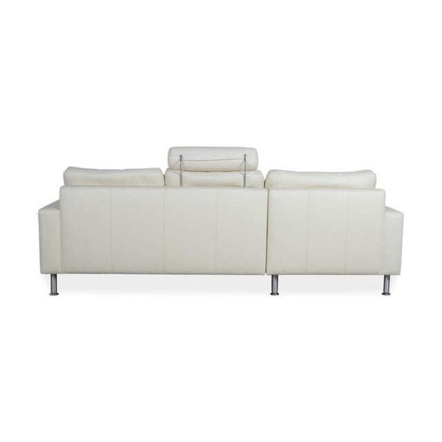 Cream Leather Corner Sofa with Adjustable Headrest from Machalke For Sale - Image 16 of 17