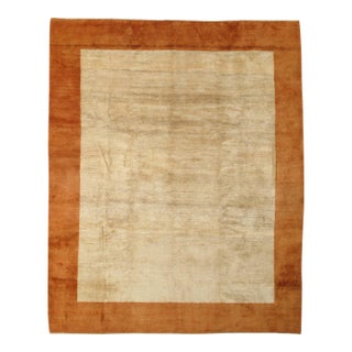 Modern Hand-Knotted Persian Gabbeh Rug 10'1" X 12'5" For Sale