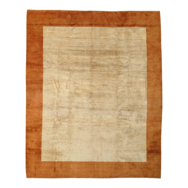 Modern Hand-Knotted Persian Gabbeh Rug 10'1" X 12'5" For Sale