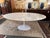 Nj Modern Furniture Saarinen-Style Oval Carrara Marble Tulip Dining Table For Sale - Image 9 of 14