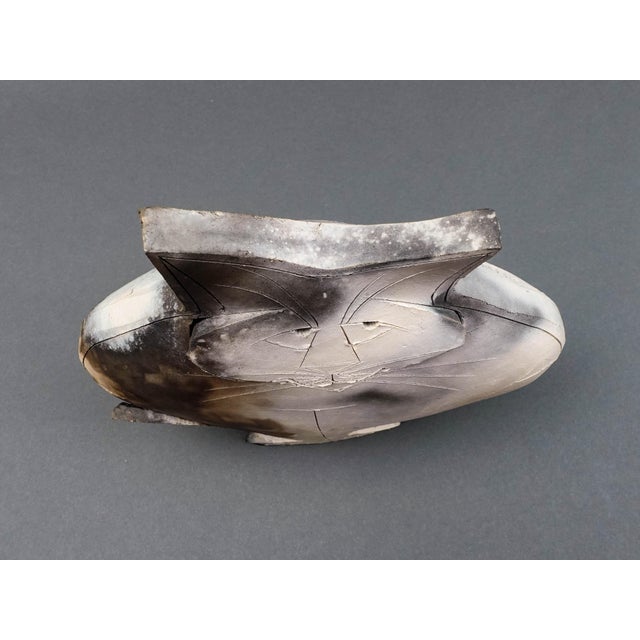 Ceramic Mary Dewey Gates Signed Sitting Cat Original Studio Art Pottery Sculpture For Sale - Image 7 of 10