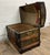 Brown Antique Camel Back Steamer Trunk Chest For Sale - Image 8 of 11