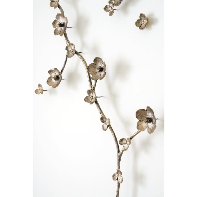 Not Yet Made - Made To Order Aged Gold Aria Floral Wall Sculpture For Sale - Image 5 of 8