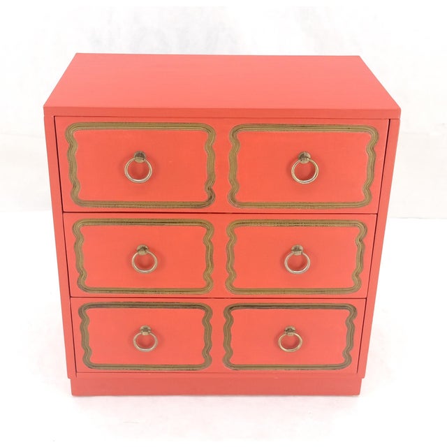 Dorothy Draper 3 Drawers Dresser Chest w/ Ring Pulls For Sale - Image 14 of 18