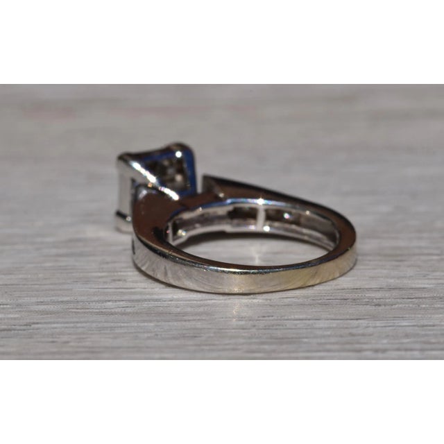 The Tiger: Infinity Set Princess Cut Diamond Engagement Ring in White Gold For Sale In Philadelphia - Image 6 of 11