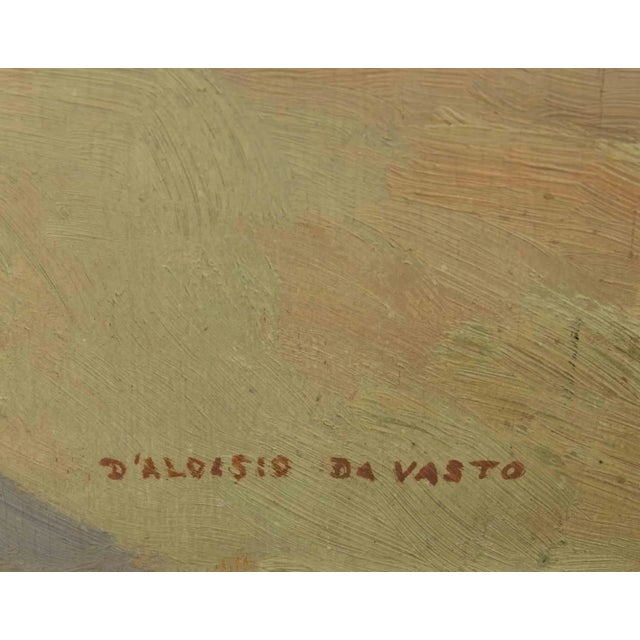 Grey of the river is an original modern artwork realzied by Carlo D'Aloisio Da Vasto (1892-1971) in the mid-20th Century....