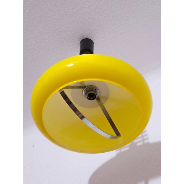 Vintage Italian Patented Pendant Lamp in Yellow, 1970s For Sale - Image 4 of 7