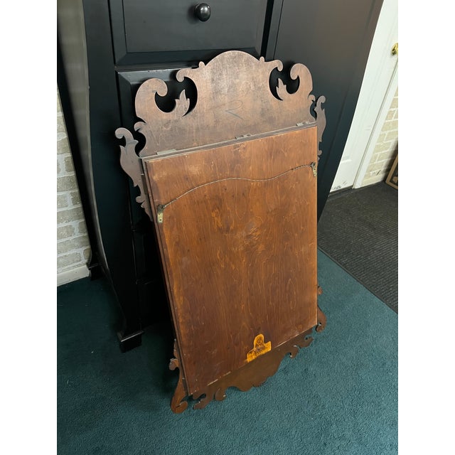 1940s 1940s Kindel Grand Rapids Chippendale Mahogany Mirror Oxford No. 160-62 For Sale - Image 5 of 8