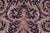Art Nouveau Organic Savonnerie Pak-Persian Blue/Blue Wool Rug - 8'11'' X 12'5'' For Sale In New York - Image 6 of 9
