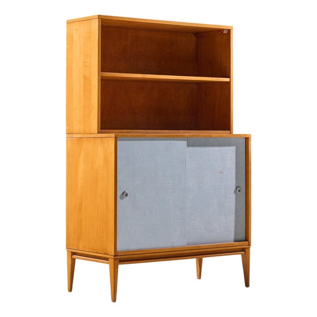 Paul McCobb for Planner Group Mid Century Sliding Door Credenza With Hutch For Sale