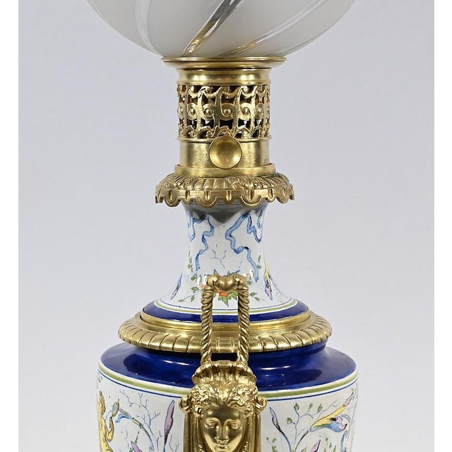 Napoleon III Earthenware Lamp in Earthenware For Sale - Image 11 of 18