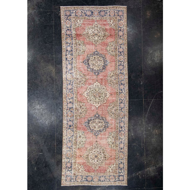 Red Turkish Vintage Rug 4'5" x 11'11" #21391 For Sale - Image 8 of 8