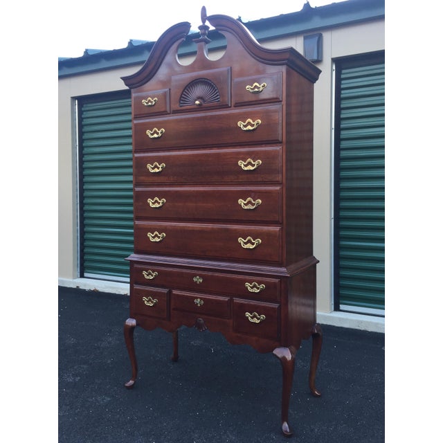 Thomasville Cherry Queen Anne Highboy Dresser Chairish