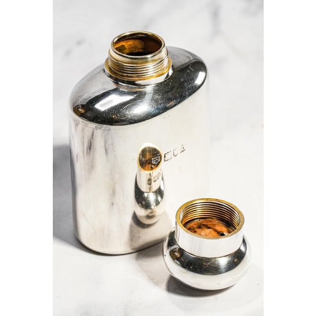 Metal Handsome Mappin & Webb Antique Sterling Silver Scent Bottle Victorian Perfume Flask For Sale - Image 7 of 11