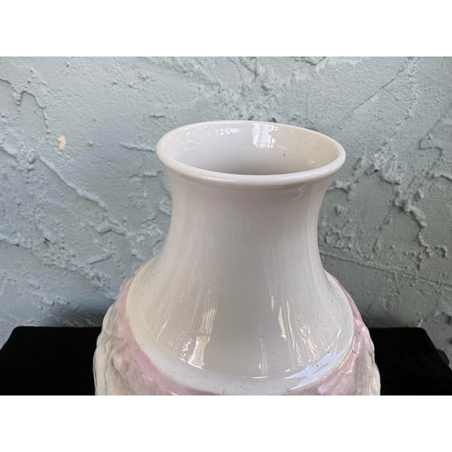 Ceramic Vintage Belleek Ireland “Neptune” Porcelain Carafe – Pink Shell Relief Coastal Design For Sale - Image 7 of 9