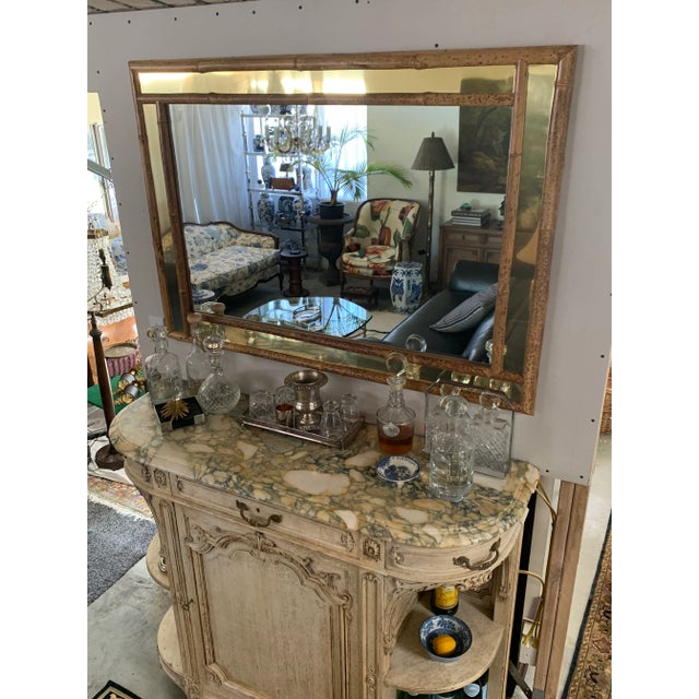 McGuire Gold & Bamboo Mirror For Sale - Image 10 of 12