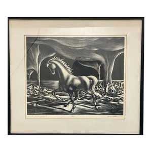 1930s Charles Earle Miller Original Signed Wpa Surrealist Post-War Etching