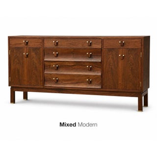 1950s Refinished Walnut Credenza by Edward Wormley for Dunbar For Sale