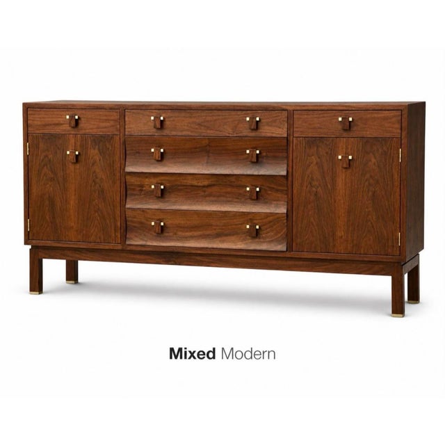 1950s Refinished Walnut Credenza by Edward Wormley for Dunbar For Sale