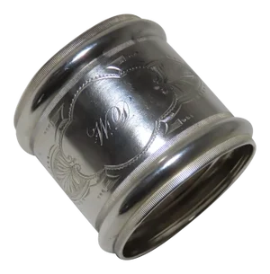 Large - Oversize Antique American Solid Coin Silver Napkin Ring by Wood & Hughes