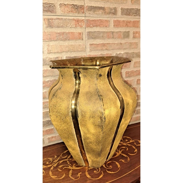 Vintage Indian Vase in Brass, 1970s For Sale - Image 6 of 8