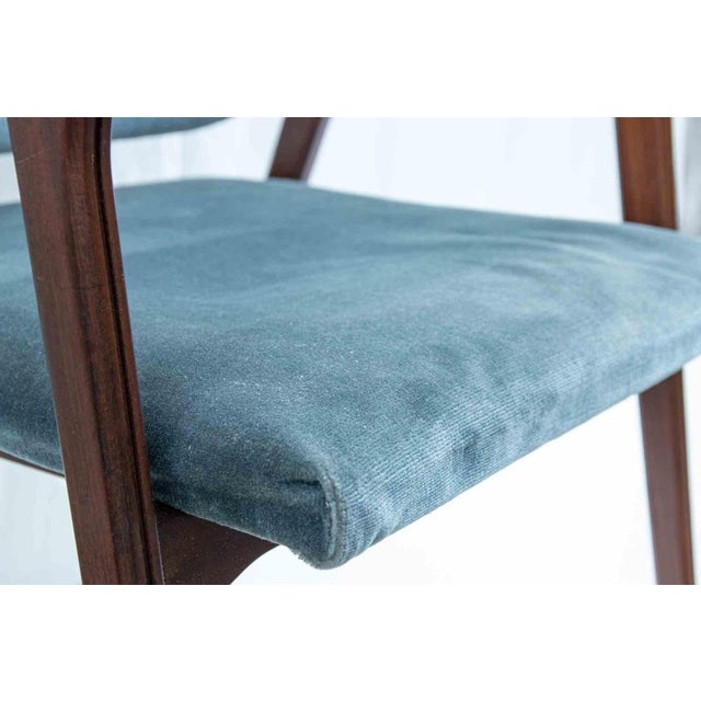 Blue Set of Rosewood Luisa Chairs by Franco Albini, 1950s For Sale - Image 8 of 9