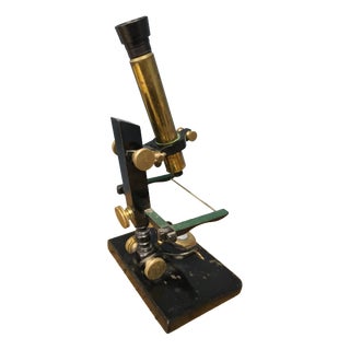 Antique Wood and Copper Combination Microscope, 1850s For Sale