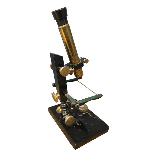 Antique Wood and Copper Combination Microscope, 1850s For Sale