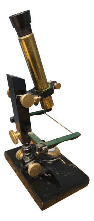 Antique Wood and Copper Combination Microscope, 1850s