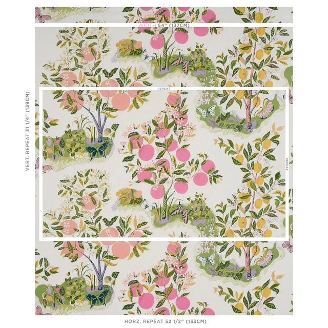 Charming and whimsical, garden-colored Citrus Garden Indoor/Outdoor fabric is Josef Frank's beloved 1947 print designed...