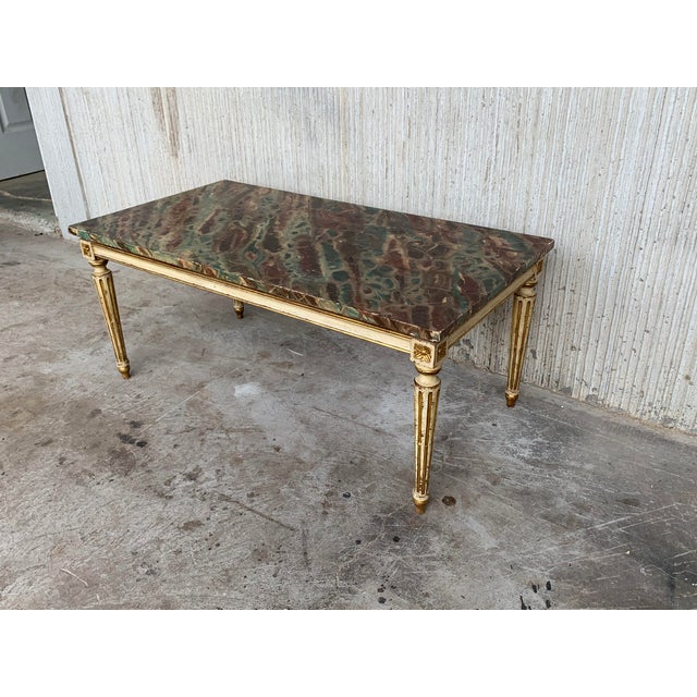 About Ultra 'old world' sophistication radiates from this magnificent light green painted and parcel gilt rectangular...