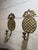 Metal Pair of Vintage Brass Pineapple Wall Candle Sconces For Sale - Image 7 of 9